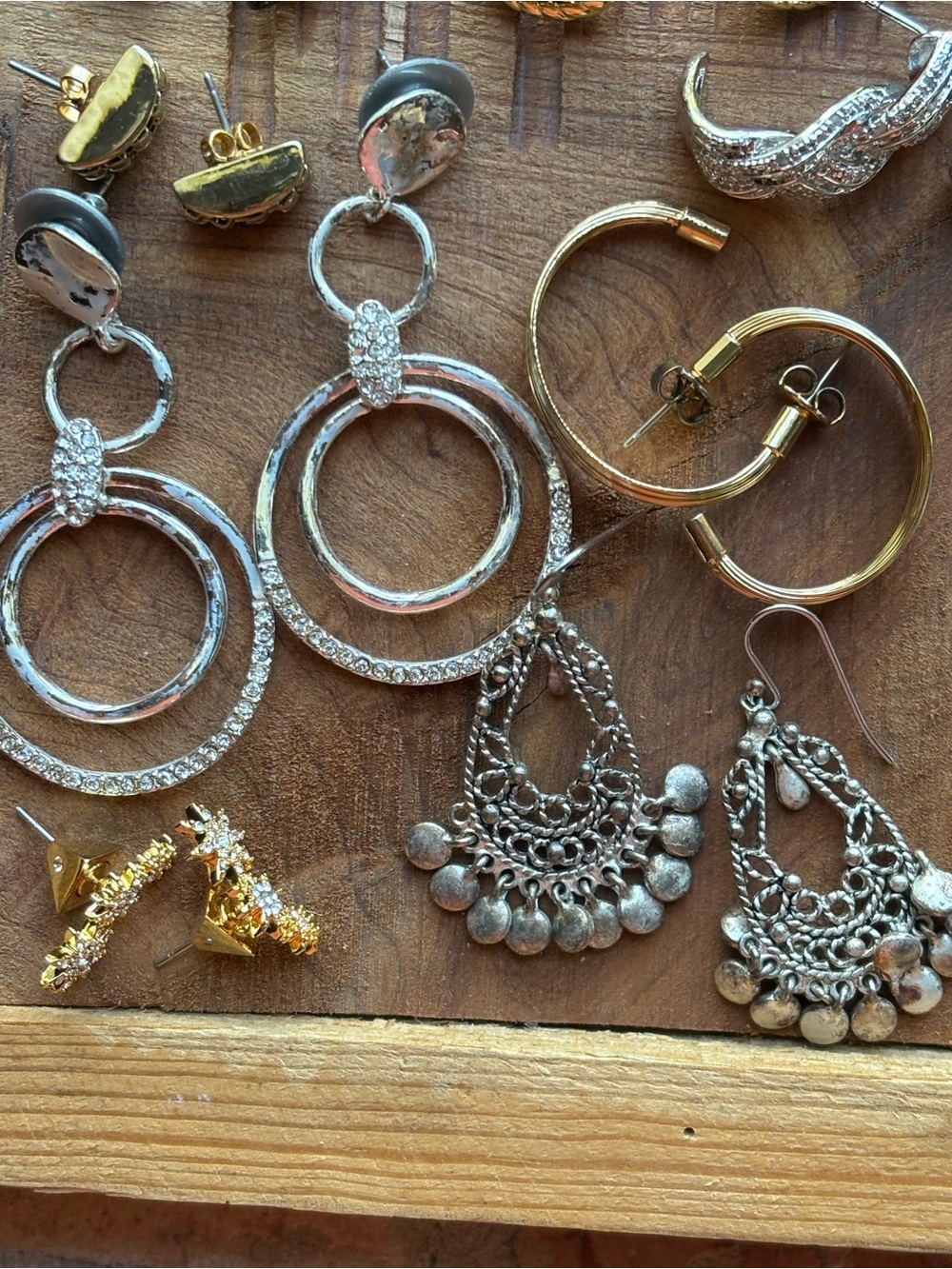 Large Lot Vintage Designer Earrings Pierced - Picture 9 of 15